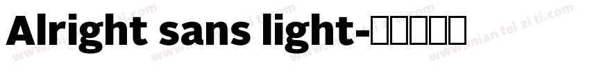 Alright sans light字体转换